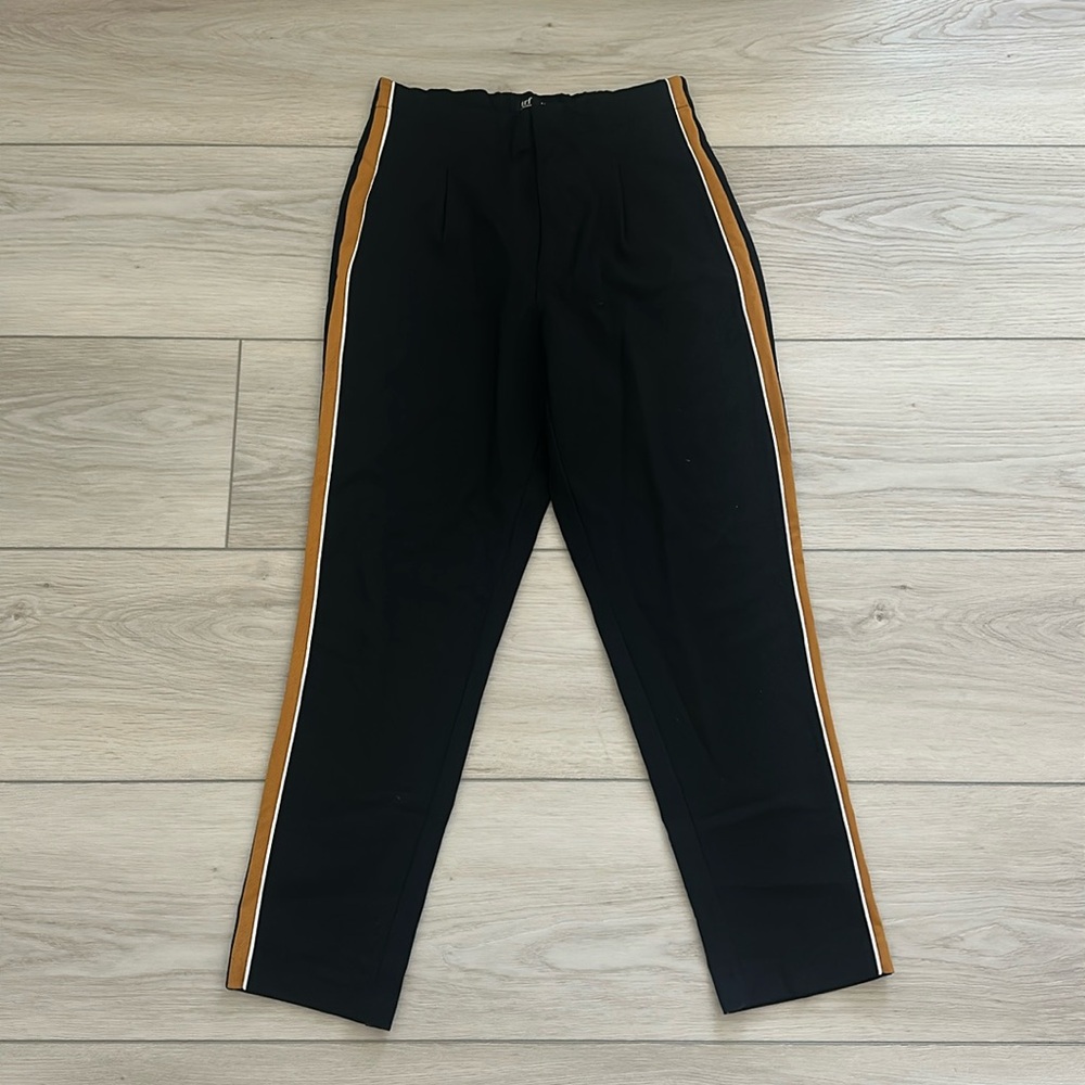ZARA black trouser with stripe on the side | size M
